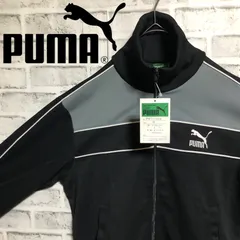 希少デッドストック⭐️80s PUMA トラックジャケット/ジャージ M プーマ刺繍 vintage 黒グレー