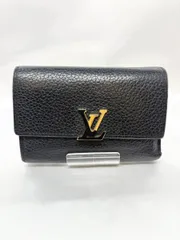 ルイヴィトン 三つ折り財布 トリヨンレザー ポルトフォイユ・カプシーヌ コンパクト M62157 ※ロゴ割れありです！画像確認お願い致します M-1406