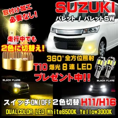 スズキ パレット/SW スイッチ2色切替えチェンジLEDフォグランプ車検対応