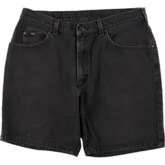 古着 リー Lee ブラックデニムショーツ ショートパンツ メンズw35相当/eaa578301