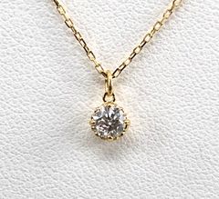 【美品】アガット　ダイヤモンド　ネックレス　0.20ct 50cm