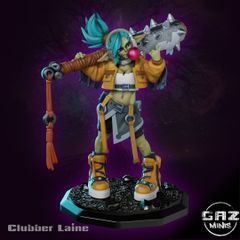 Gaz Minis | Clubber Laine 32mm | 3Dプリント ミニチュア TRPG