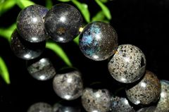 【１点物】遊色効果◇宇宙のよう ブラックマトリックスオパール　10mm　ブレスレット パワーストーン 天然石 _MA4266