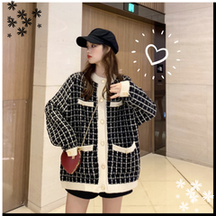 ❤︎ツイードカーディガン❤︎黒　ジャケット　韓国ファッション　トップス