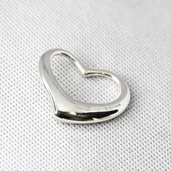 新品仕上げ 大きめ 3.5cmx3.1cm Tiffany & Co. オープンハート ラージ ネックレス トップのみ 約12g ティファニー エルサ・ペレッティ シルバー925 スペイン製 約19.0g Open Heart Large