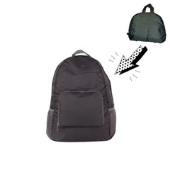 大容量 折りたたみ式 リュック 【ブラック】 軽量 アウトドア 旅行 コンパクトに折りたためる！ エコバッグ サブバック