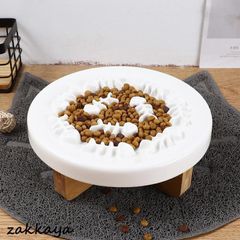 食器 ペット食器 犬 おしゃれ ペット用品 早食い防止 熱湯消毒可能 スローフード フードボウル 猫用品 安い 丸洗い可能 餌皿 猫 丸飲み防止 陶器#