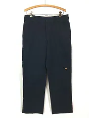古着 00s Dickies Wニー コットンツイル ワーク チノ パンツ チノパン ストレート 紺 W34 L30 古着 