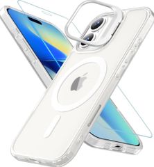 ★iPhone 16 ケース アイフォン16ケース BESINPO [ガラスフィルム付き・MagSafe対応・スタンド機能] 縦横両対応 クリア
