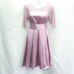 ◇ ◎ Rew de Rew ルーデルー 半袖1 膝丈下 ワンピース サイズM パープル系 レディース E  【1406180101961】