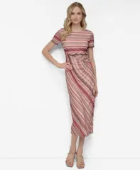 【新品未使用タグ付き】 ♡ハーリップトゥ♡Striped Midi Dress♡ 2025年最新】striped midi dressの人気アイテム - メルカリ