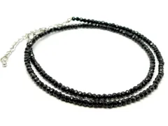 ブラックスピネル ネックレス 45cm アジャスター付き パワーストーン 天然石 メンズ