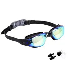 [MiniAya]水泳ゴーグル子供スイムゴーグルスイミングゴーグル3-16歳水中メガネ曇り止め紫外線カットUVカットミラー加工柔らかシリコン水漏れ防止耐働撃軽量クリア調整ベルト耳栓取り外し…