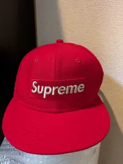 シュプリーム　ニューエラ　キャップ　レッド