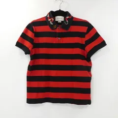 GUCCI ヘビ柄ボーダーポロシャツ M org.jpg