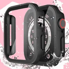 【人気商品】LISAMER 対応 Apple Watch ケース Series 9/8/SE/7/6/5/4 45mm アップルウォッチ用 ケース 防水 一体型 新デザイン 3D直角エッジ 超薄型 PC+ガラス素材 高透過率 対応 Apple Watch カバ