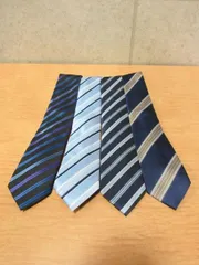【ネクタイ 4本セット】レイミーエドワード LEIMIE EDWARD 他 斜めストライプ ブラック ネイビー ブルー パープル