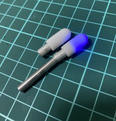 2023年モデル拡散キャップ・電池付き!! アキアジシャケ釣りデンケミ４色点滅ライト37  ２本