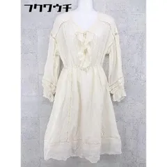 ◇ Another Edition アナザーエディション レース 長袖 膝丈 ワンピース ベージュ レディース 【中古】 【1002802500374】