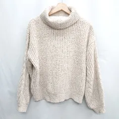 ◇ ⊇ SM2 サマンサ モスモス 長袖 タートルニット サイズF ベージュ レディース E  【1412090054204】