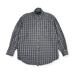 90s Ralph Lauren ラルフローレン BLAKE チェック BD ボタンダウン 長袖 シャツ L/メンズ/インド綿/ビンテージ