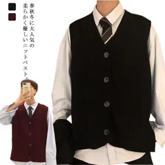 ニットベスト 無地 Vネック ベスト ニット メンズ 春 秋冬 サイドスリット ゆったり カジュアル 前開き ボタン ジレ シンプル トップス 通勤 通学 S?XL 袖なし セーター カップル 男女兼 xzjhblm#