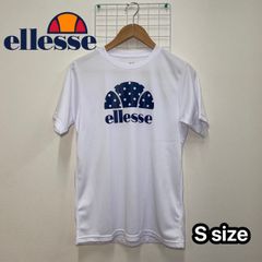 【訳あり・新品未使用】ellesse / エレッセ　Tシャツ　ホワイトドット　ユニ　Ｓサイズ