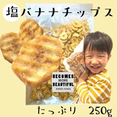 \　甘じょっぱい美味しさ❣️/ 塩 バナナチップス 250g ココナッツオイルで揚げました❣️やみつき バナナチップ 大容量 やめられない止まらない！ サクサク！ ドライフルーツ おつまみ オートミールに！ ドライバナナ おやつ🍌 ポスト投函のサムネイル