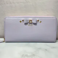 未使用　サマンサタバサプチチョイス　ビジューリボンモチーフ　ライトパープル　長財布