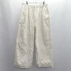 ◇ Θ J.S HOMESTEAD ホームステッド 綿100% ストレートパンツ サイズ30 アイボリー レディース E  【1503060038338】