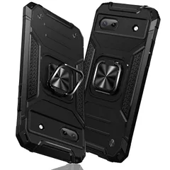 TMUJWS Google Pixel 6A 用ケース リング 衝撃吸収 耐衝撃 TPU+PCバンパー 二重構造 米軍MIL規格 全面保護カバー 滑り防止 車載ホルダー対応 擦り傷防止 滑り止め 軽量 薄型 グーグル ピクセル 6a 用カバー 6.1インチ 1