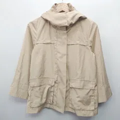 ◇ ⊂Φ air des le coeur blanc 薄手 マウンテン 長袖 パーカー サイズ38 ベージュ レディース E  【1412260049382】