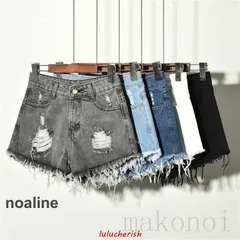 ショートパンツレディースショーパンデニムパンツデニムダメージハイウエスト無地短パン大きいサイズストレッチフリンジ