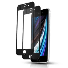 JACRON ガラスフィルム iPhone se/se3 用 液晶保護 フィルム 日本素材製 iphone se2/7/8対応 3D全面保護 強化ガラス キズ防止 超薄 指紋防止 反射防止 防爆裂 気泡ゼロ 3D touch 衝撃吸収 撥油性 疎水性 全面保護