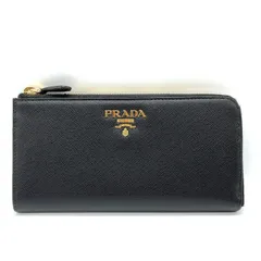 美品　PRADA プラダ　L字　ファスナー　サフィアーノ PRADA プラダ L字ファスナー長財布 PRADA サフィアーノ ネイビー