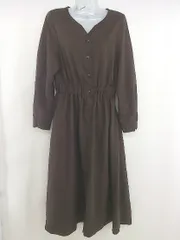 ◇ LOWRYS FARM ローリーズファーム 長袖 ロング ワンピース サイズF ブラウン レディース  【中古】 【1207070002890】