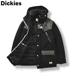 ディッキーズ Dickies 中綿入り デニム切替 コットンナイロン マウンテンパーカー アウター ジャケット ブルゾン M ブラック メンズ