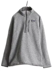 【お得なクーポン配布中!】 16年製 パタゴニア ベターセーター 1/4 ジップネック メンズ L 古着 Patagonia アウトドア フリース ニット ジャケット プルオーバー 杢 灰