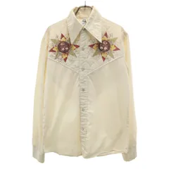 KENNINGTON ケニントン 70s ヴィンテージ 長袖 ウエスタンシャツ アイボリー メンズ 古着