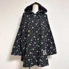 リトルサニーバイト×ピンクハウス Lsbフローラルプリントフーディブラウス 花柄 オーバーサイズ ハーフジップ カンガルーポケット ルーズシルエット ブラック FREE