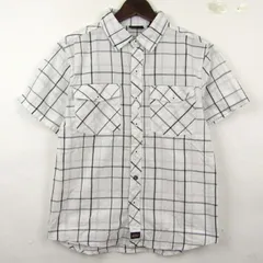 ディッキーズ 半袖シャツ チェック柄 トップス キッズ 男の子用 L(10-12)サイズ ホワイト系 Dickies 【中古】