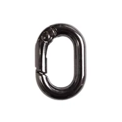 【1個】長円形カラビナ 楕円カラビナ 【21mm】 タマゴ型カラビナ 5色展開  アクセサリー部品 キーリング/キーホルダー ov1s【makuzo shop】