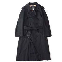 バーバリー Burberrys ヴィンテージ トレンチコート 92 170 裏地ノバチェック ブラック メンズ 正規品 5-ZD007