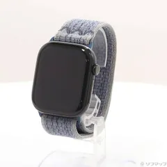 〔中古品〕 Apple Watch Series 10 GPS 46mm ジェットブラックアルミニウムケース グレイ／ブルーNikeスポーツループ【258】
