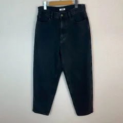 UNIQLO U ユニクロユー デニムパンツ テーパード ブラック 古着 モード　ブラックデニム