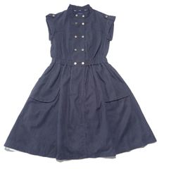 バーバリーブルーレーベル シャツワンピースベルト付きフリルレース