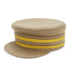 エルメス セリエ サンマロ キャスケット 帽子 #59 ウール100％ キャメル イエロー ベージュ シルバー金具 HERMES（新品・未使用品）