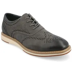 【送料無料】 バンス メンズ オックスフォード シューズ Vance Co. Patrick Men's Tru Comfort Foam Hybrid Oxford Shoes Gray