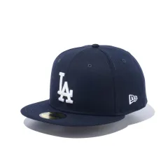 ニューエラ NEW ERA キャップ 帽子 59FIFTY ロサンゼルス・ドジャース ネイビー×ホワイトカラー カジュアル LA フラット 13562250