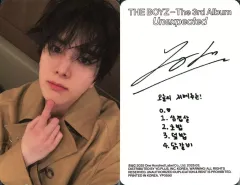 【中古】コレクションカード(男性) THE BOYZ/ヨンフン(YOUNGHOON)/裏面白・印刷サイン・メッセージ入り/CD「Unexpected」(Photobook/Become Ver.)封入セルフィーフォトカード